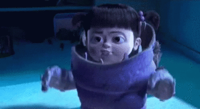 Boo from Monsters Inc Roaring